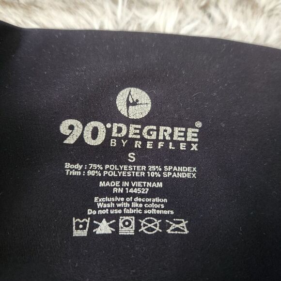 90 Degree by Reflex High Waist Ankle Length Pocket Leggings Black Women's Small - Picture 5 of 9